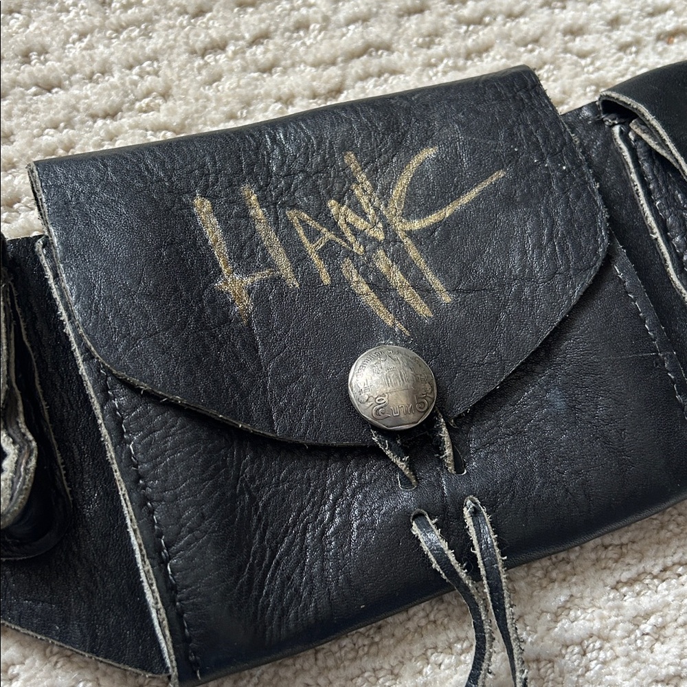 Hank Iii Autographed Ruby Zaar Leather Waist Bag - image 2